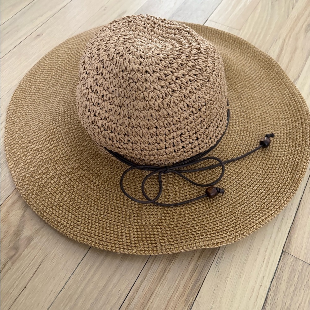 Tan Woven Sun Hat